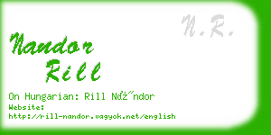 nandor rill business card